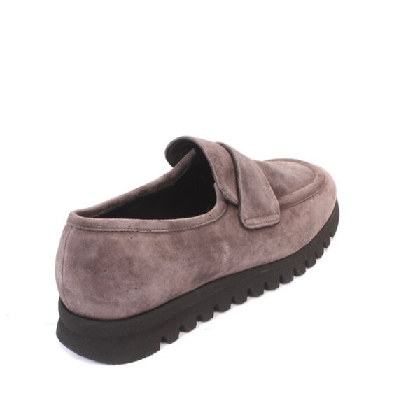 Luca Grossi 371f Gray Leather Platform Loafer Comfort Shoes - Picture 4 of 8